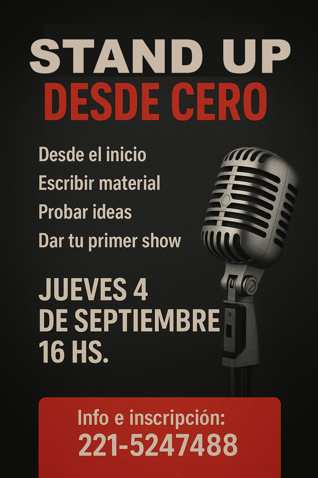 DESDE0EN22 Stand Up Septiembre 2025